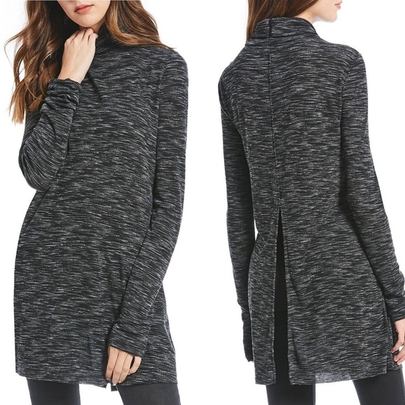FREE PEOPLE Stone Cold Turtleneck Tunic Long Sleeves Top Sz Large - Picture 1 of 16